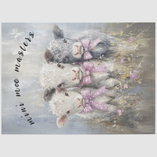 Decoupage Mini Moo Master Highland Calves Seidenpapier (Vorderseite)