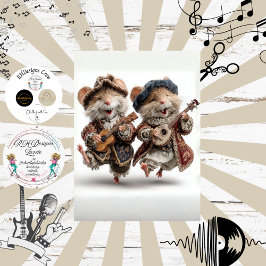 Decoupage Minstrel Mäuse Fur Feather Funk Band Seidenpapier