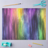 Decoupage Modern Rainbow Vibranning Paint Strokes Seidenpapier (Basteln)