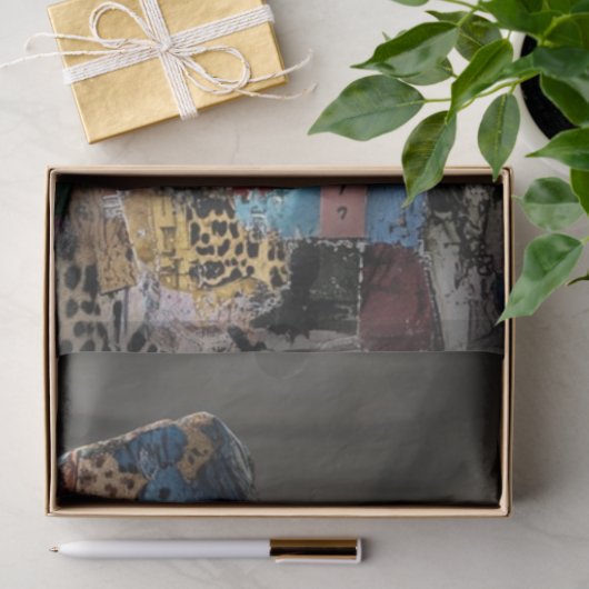 Decoupage modischer Leopard Abstrakter Anzug Seidenpapier (Geschenk)