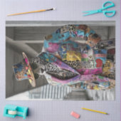 Decoupage modischer Leopard Abstrakter Anzug Seidenpapier (Basteln)