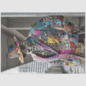 Decoupage modischer Leopard Abstrakter Anzug Seidenpapier (Vorderseite)