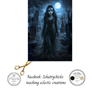 Découpage Mondlicht-Gotik-Halloween-Hexe Geist Seidenpapier