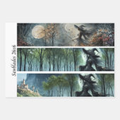 Découpage-Mondschein-Gotikwald & Hexen-Handsägen Geschenkpapier Set (Vorderseite)