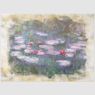 ** Decoupage Monet Lily Pond Floral Vintag AR23 Seidenpapier