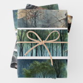 Decoupage Moonlit Gothic Forest & Witch Handsaws Geschenkpapier Set (Beispiel)