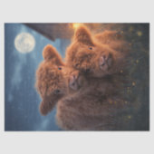 Decoupage Moonlit Night Highland Mama & Baby Seidenpapier (Vorderseite)