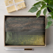 Découpage-Moos-Wald-Kunst mit Hirschen Seidenpapier (Geschenk)