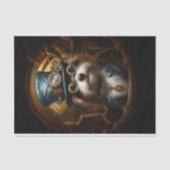 Decoupage Mousseline Steampunk Dog Imitate Ink 033 Seidenpapier (Vorderseite)