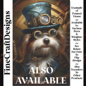 Decoupage Mousseline Steampunk Dog Imitate Ink 033 Seidenpapier