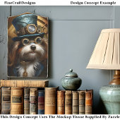 Decoupage Mousseline Steampunk Dog Imitats Ink 033 Seidenpapier