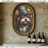 Decoupage Mousseline Steampunk Dog Imitats Ink 033 Seidenpapier
