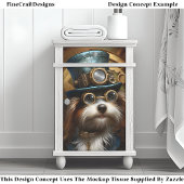 Decoupage Mousseline Steampunk Dog Imitats Ink 033 Seidenpapier