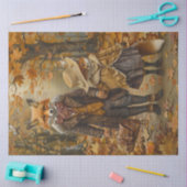 Decoupage Mr Fox Bridges & Daughter Lily Seidenpapier (Basteln)
