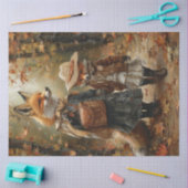 Decoupage Mrs Fox Bridges and Daughter Lily Seidenpapier (Basteln)