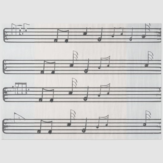 Decoupage Music Sheet Notes Seidenpapier (Vorderseite)