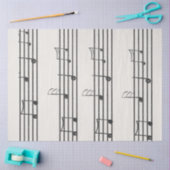 Decoupage Musical Notes Sheets Music Seidenpapier (Basteln)