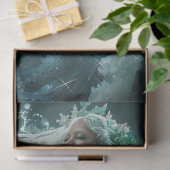 Decoupage Mystical Sea Mermaid Teal Gown Seidenpapier (Geschenk)