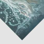 Decoupage Mystical Sea Mermaid Teal Gown Seidenpapier (Ausschnitt)