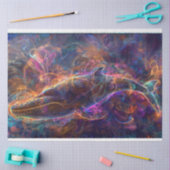 Decoupage Neon Whale Art Seidenpapier (Basteln)
