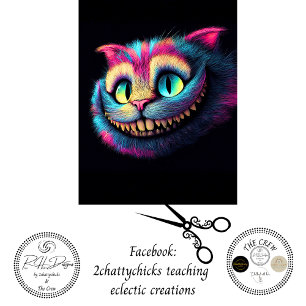 Decoupage Neon-Wunderland Grinsende gestreifte Kat Seidenpapier