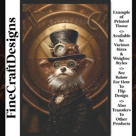 Decoupage Niedlich Steampunk Dog Hat Goggles Verla Seidenpapier