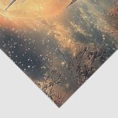 Decoupage Night Scene Moon Castel San Giorgio Seidenpapier (Ausschnitt)