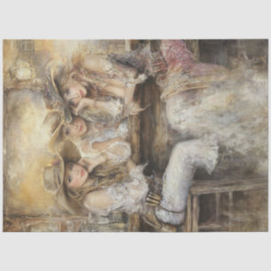 Decoupage Nostalgic Ladys Western Saloon Seidenpapier