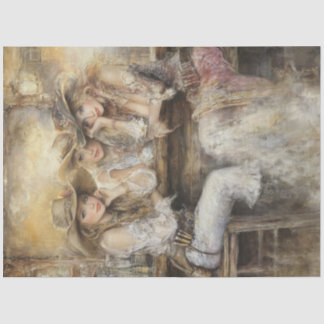 Decoupage Nostalgic Ladys Western Saloon Seidenpapier