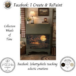 Decoupage Nostalgischer Rustikaler Bauernhof Mond Seidenpapier
