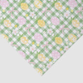 Decoupage Oaster Egg Green Gingham Seidenpapier (Ausschnitt)