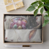 Decoupage Oaster Rabbit Leather Jacket Egg Hunt Seidenpapier (Geschenk)