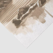 Decoupage Ocean Segelschiff Wasserfarbe Seidenpapier (Ausschnitt)