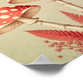 Decoupage of Cottecore Red and White Mushroom Poster (Ecke)