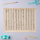 Decoupage of Sheet Music Vintag Handgeschriebene K Seidenpapier (Basteln)