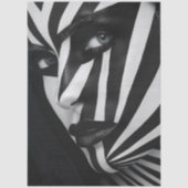 Decoupage Optical Black White Face Illusion Seidenpapier (Vorderseite)