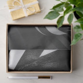 Découpage Optisch Schwarz Weiß Gesicht Illusion Seidenpapier (Geschenk)