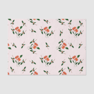 Decoupage Or Gifting Hand-Painted Florals Blush  Seidenpapier