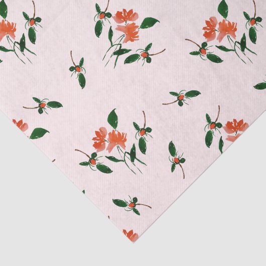 Decoupage Or Gifting Hand-Painted Florals Blush  Seidenpapier (Ausschnitt)