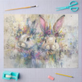 Decoupage-Osterhasen-Art-Abstrakt-Panel Seidenpapier (Basteln)