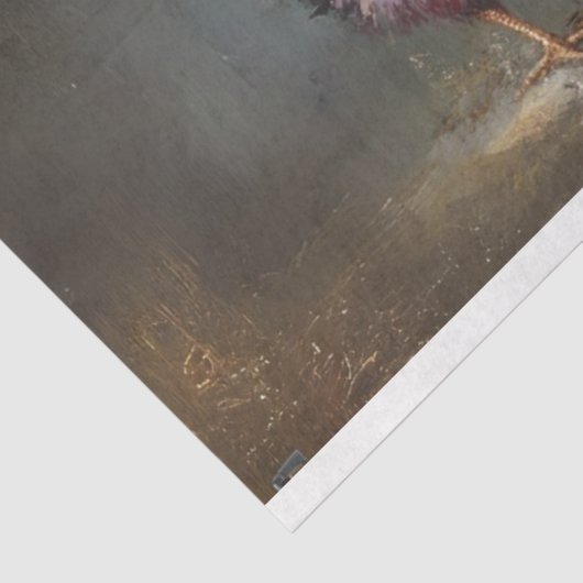 Decoupage Osterherde Hühner Räuber Helle Eier Seidenpapier (Ausschnitt)