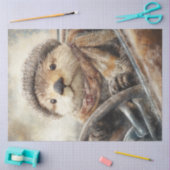 Decoupage Otter Retro Vintage Car Seidenpapier (Basteln)