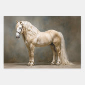 Decoupage Palomino Horse Portrait Geschenkpapier Set (Vorderseite)