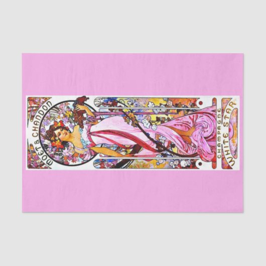 Decoupage Paper 10"x15" - Alphonse Mucha 1 Seidenpapier (Vorderseite)