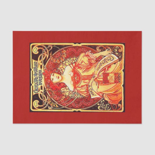 Decoupage Paper 10"x15" - Alphonse Mucha 31 Seidenpapier (Vorderseite)