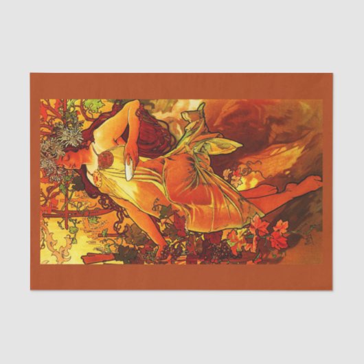 Decoupage Paper 10"x15" - Alphonse Mucha 40 Seidenpapier (Vorderseite)