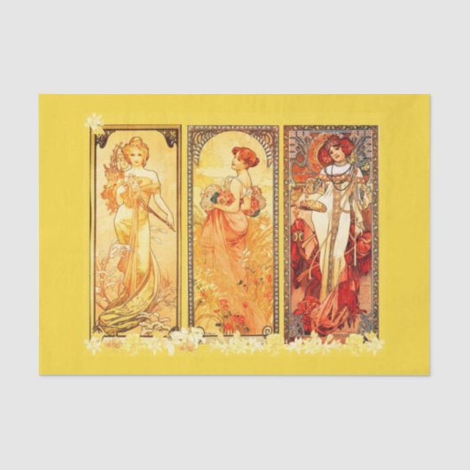 Decoupage Paper 10"x15" - Alphonse Mucha 42 Seidenpapier (Vorderseite)