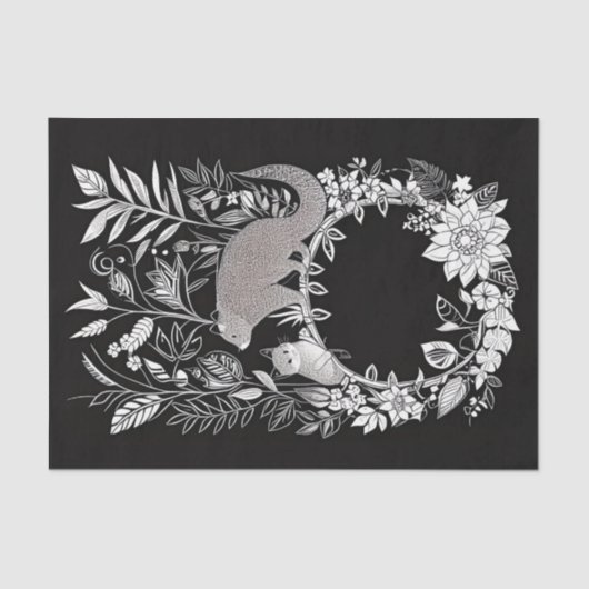 Decoupage Paper 10"x15" - Black Series 17 Seidenpapier (Vorderseite)