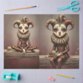 Decoupage Paper Melancholic Clown Seidenpapier (Basteln)