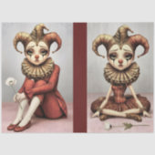 Decoupage Paper Melancholic Clown Seidenpapier (Vorderseite)